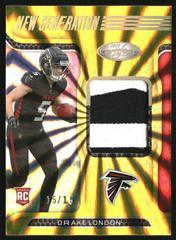 Drake London [Gold FOTL] #NGJ-DL Football Cards 2022 Panini Certified New Generation Jerseys Mirror Prices