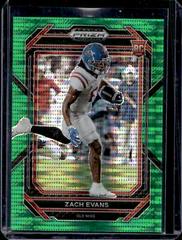 Zach Evans [Green Pulsar] #125 Football Cards 2023 Panini Prizm Draft Picks Prices