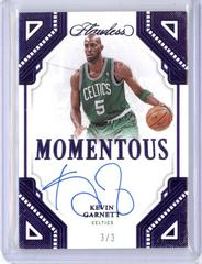 Kevin Garnett [Amethyst] #31 Basketball Cards 2022 Panini Flawless Momentous Autograph Prices