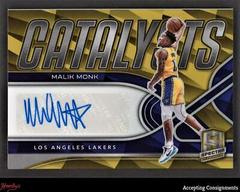 Malik Monk [Gold] Basketball Cards 2021 Panini Spectra Catalysts Signatures Prices