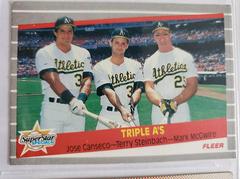 Triple A's [Canseco, Steinbach, McGwire] Baseball Cards 1989 Fleer Prices