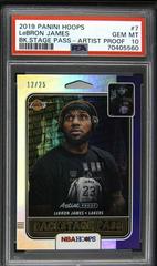 LeBron James [Artist Proof] Basketball Cards 2019 Panini Hoops Backstage Pass Prices