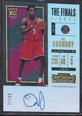 OG Anunoby [Horizontal Autograph the Finals] #123 Basketball Cards 2017 Panini Contenders Prices