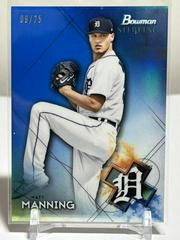 Matt Manning [Blue Refractor] #BSP-13 Baseball Cards 2021 Bowman Sterling Prices