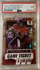 Patrick Mahomes II [Red Cracked Ice] #1 Football Cards 2021 Panini Contenders Draft Picks Prices