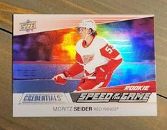Moritz Seider #SGR3 Hockey Cards 2021 Upper Deck Credentials Speed of the Game Rookies Prices