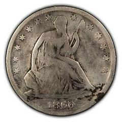 1860 S Coins Seated Liberty Half Dollar Prices