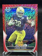 Logan Diggs [Red Shimmer] #38 Football Cards 2022 Bowman Chrome University Prices