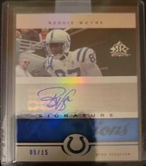 Reggie Wayne [Blue] Football Cards 2005 Upper Deck Reflections Signatures Prices