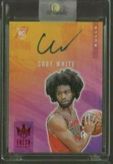 Coby White [Ruby] Basketball Cards 2019 Panini Court Kings Fresh Paint Autographs Prices