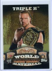 Triple H Wrestling Cards 2010 Topps WWE World Championship Material Prices