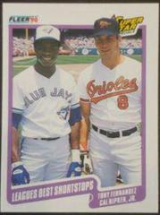 Cal Ripken Jr. , Tony Fernandez Baseball Cards 1990 Fleer Prices