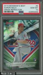 Aaron Nola [Green Refractor] #9 Baseball Cards 2016 Bowman's Best Prices