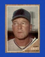 Harry Craft #12 Baseball Cards 1962 Topps Prices