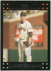 Tim Lincecum Baseball Cards 2007 Topps Update & Highlights Prices