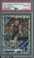 Luka Doncic [Fast Break Holo] Basketball Cards 2019 Panini Donruss Optic Prices