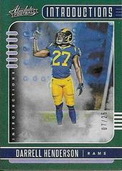 Darrell Henderson [Spectrum Green] #4 Football Cards 2019 Panini Absolute Introductions Prices