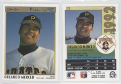 Orlando Merced #22 Baseball Cards 1992 O Pee Chee Premier Prices