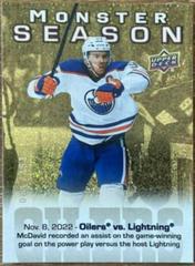 Connor McDavid [Gold] #MS-14 Hockey Cards 2023 Upper Deck Monster Season Prices