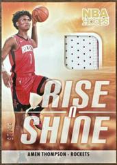 Amen Thompson [Prime] #RS-AMN Basketball Cards 2023 Panini Hoops Rise N Shine Memorabilia Prices