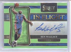 Ben Wallace [Green Prizm] #IF-BWL Basketball Cards 2021 Panini Select In Flight Signatures Prices