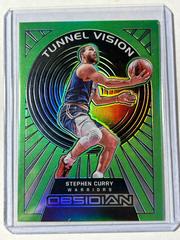 Stephen Curry [Green Flood] Basketball Cards 2021 Panini Obsidian Tunnel Vision Prices