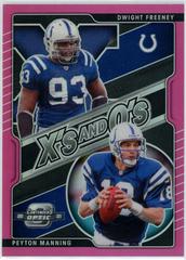 Dwight Freeney, Peyton Manning [Pink] Football Cards 2021 Panini Contenders Optic Xs and Os Prices