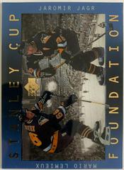 Jaromir Jagr, Mario Lemieux #S7 Hockey Cards 1996 Upper Deck Ice Stanley Cup Foundation Prices