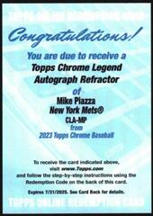 Mike Piazza Baseball Cards 2023 Topps Chrome Legends Autograph Refractors Prices
