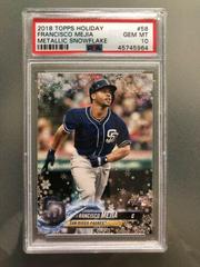 Francisco Mejia [Metallic Snowflake] Baseball Cards 2018 Topps Holiday Mega Box Prices