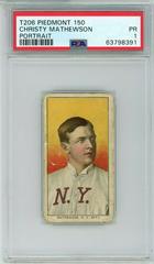 Christy Mathewson [Portrait] #NNO Baseball Cards 1909 T206 Piedmont 150 Prices