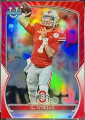 CJ Stroud [Red] #100 Football Cards 2022 Bowman Chrome University Prices