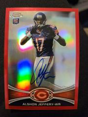 Alshon Jeffery [Catching Autograph Red Refractor] #62 Football Cards 2012 Topps Chrome Prices