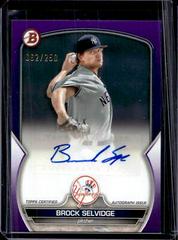 Brock Selvidge [Purple] #PPA-BS Baseball Cards 2023 Bowman Paper Prospect Autographs Prices