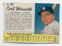 Carl Warwick [Hand Cut] Baseball Cards 1962 Jell O Prices