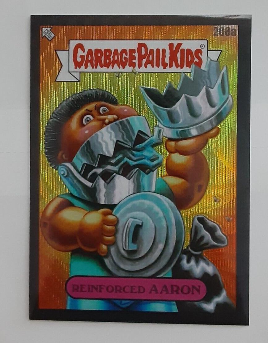 Reinforced AARON [Black Wave Refractor] #208a 2022 Garbage Pail Kids Chrome