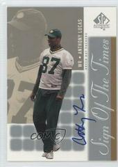 Anthony Lucas #AL Football Cards 2000 SP Authentic Sign of the Times Prices