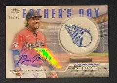 Jose Ramirez [Autograph] #FD-JRA Baseball Cards 2023 Topps Father’s Day Commemorative Team Patch Prices
