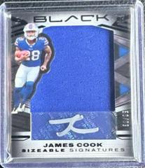 James Cook Football Cards 2022 Panini Black Sizeable Signatures Rookie Jersey Prices