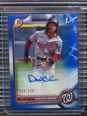 Darren Baker [Blue] Baseball Cards 2022 Bowman Paper Prospect Autographs Prices