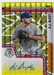 A. J. Alexy [Choice Fusion Red and Yellow] #RAM-AY Baseball Cards 2022 Panini Mosaic Rookie Autographs Prices