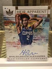 Shai Gilgeous Alexander [Sapphire] Basketball Cards 2018 Panini Court Kings Heir Apparent Autographs Prices