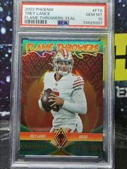 Trey Lance [Teal] #FT-6 Football Cards 2022 Panini Phoenix Flame Throwers Prices