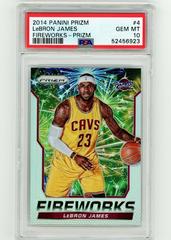 LeBron James #4 Basketball Cards 2014 Panini Prizm Fireworks Prices