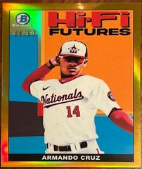 Armando Cruz [Gold Refractor] #HIFI-24 Baseball Cards 2022 Bowman Hi Fi Futures Prices