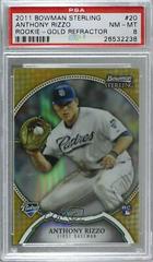 Anthony Rizzo [Rookie Gold Refractor] #20 Baseball Cards 2011 Bowman Sterling Prices