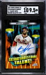 Bryce Harper [Orange Galactic] #ETA-BH Baseball Cards 2023 Topps Cosmic Chrome Extraterrestrial Talent Autographs Prices