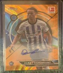 Derry Scherhant [Orange Wave] Soccer Cards 2022 Topps Finest Bundesliga Autographs Prices