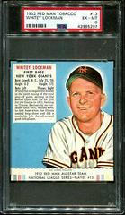 Whitey Lockman Baseball Cards 1952 Red Man Tobacco Prices