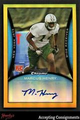 Marcus Henry [Autograph Gold Refractor] #BC101 Football Cards 2008 Bowman Chrome Prices